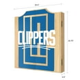 thumbnail image 4 of Los Angeles Clippers Fade Dart Board Cabinet Set with 6 Steel Tip Darts, 4 of 7