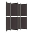 thumbnail image 3 of vidaXL 4-Panel Room Divider Brown 200x200 cm Fabric, 3 of 5