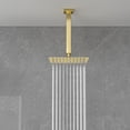 thumbnail image 4 of 8 Inch Small Brushed Gold Rain Shower Head Modern Ultra-Thin Square Stainless Steel Bathroom Shower Head, Adjustable Angle, 4 of 9