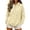 Khaki, variant on AKOEE 1/4 Zip Hoodie Pullover for Women Drawstring Hooded Baggy Sweatshirts with Pocket Fall Winter Tops (XL, Gray)