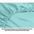thumbnail image 2 of Oxford Collection 600 Thread Count Deep Pocket Egyptian Quality Cotton Solid Sheet Set (Twin Extra Long, Aqua), 2 of 3