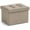 Linen Taupe, variant on Ornavo Home 1 Pack Small Storage Ottoman Foldable Collapsible Rectangle Linen Ottoman Foot Rest Stool Seat, for Living Room, Bedroom, Home Office, Dorm - 12 x 16 x 12, Linen Black