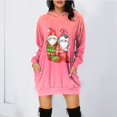 thumbnail image 2 of Cathalem Warm Hoodies for Women Long Sleeve Sweatshirt Drawstring Pullover Tops,Red M, 2 of 4