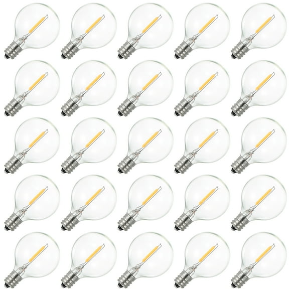 A C230V Globe LEDs G40 Bulb Lamp 25 Pack E12 Base Socket Holder IP44 Water