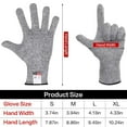 thumbnail image 2 of Cut Resistant Gloves, Food Grade Safety Gloves Kitchen Anti Cut Gloves for Cutting, Level 5 Proof Cutting Work Gloves (Large), 2 of 5