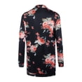 thumbnail image 3 of Blusa de mujer con estampado de flores bohemias, camisa femenina de manga larga, suelta, informal, de poliéster, para niña, XL Vogacara AP003843-04, 3 of 7
