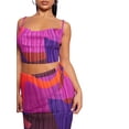 thumbnail image 2 of Liacowi Two Piece Skirt for Women Strapless Tube Top and Bodycon Maxi Skirt Sets Summer Boho Print Outfits, 2 of 5