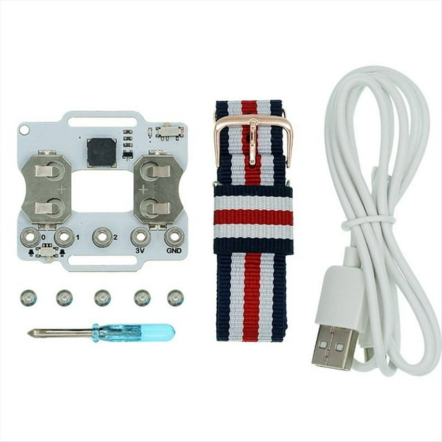 Kit de Correa de Reloj Wearbit para Placa de Desarrollo Programable Microbit V2. Kit de Programación DIY para Microbit V2.