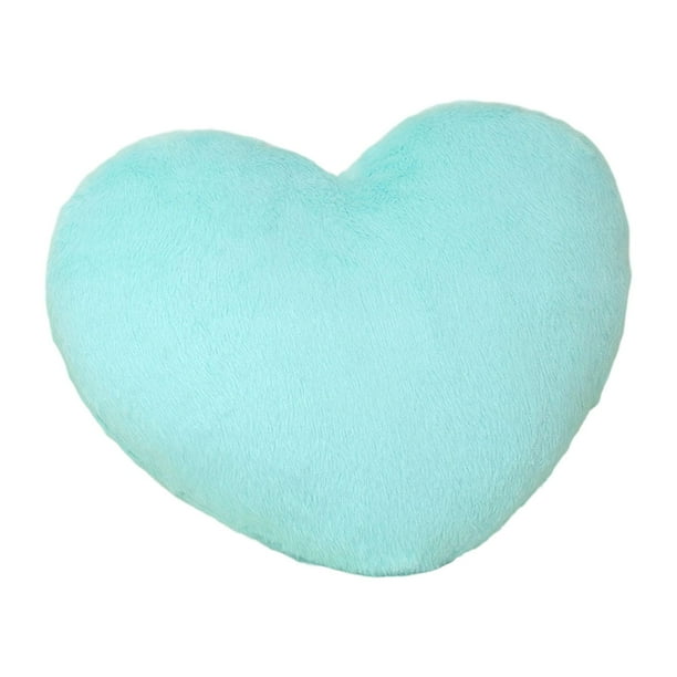 Cojín de sofá con forma de corazón, adorno para la siesta, cojín decorativo para la mesita de noche verde