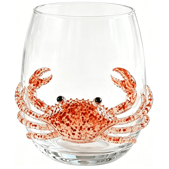 Artisanal Blue Ringed Octopus Glassware, Lead-Free Borosilicate Novelty Drinking Tumbler, Coastal Home Bar Accessory, Unique Handcrafted Ocean Lover Gift