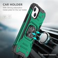 thumbnail image 3 of for Apple iPhone 14 Case with Metal Kickstand, Slim Fit Durable Military Grade Dual Layer Shockproof Protective Cover Case for iPhone 14 Green, 3 of 14