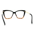 thumbnail image 2 of Womens Oversize Cat Eye Chic Blue Light Filtering Computer Eyeglasses Black Tortoise, 2 of 4