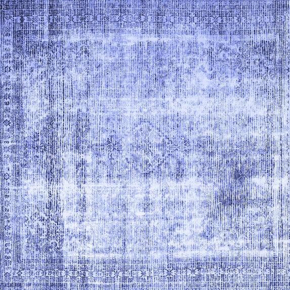 Ahgly Company Indoor Square Persian Blue Traditional Area Rugs, 6' Square