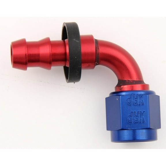 XRP-XTREME RACING PROD. 90 Degree 4AN Hose Barb to 4AN Hose End P/N 239004