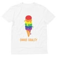 thumbnail image 1 of Tstars Men's LGBT Clothing Ice Cream Equality Rainbow Gay Lesbian Rights Support Pride Parade Rainbow Flag Gay Gifts for Husband Gay Shirt for Him Shirts for Men T-Shirt, 1 of 7