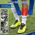 thumbnail image 5 of Espinilleras de fútbol, ​​2 pares de espinilleras de fútbol superligeras y transpirables, espinilleras protectoras de fútbol para mujeres y adolescentes, 5 of 5
