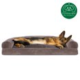 thumbnail image 6 of FurHaven Pet Products Faux Fur & Velvet Pillow Sofa Pet Bed for Dogs & Cats - Driftwood Brown, Jumbo, 6 of 9