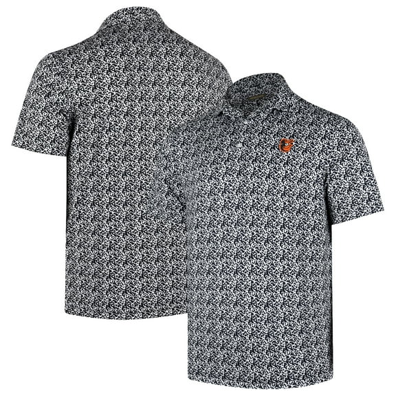 Men's Black Baltimore Orioles 4K Tri-Blend Polo