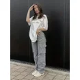 thumbnail image 3 of Y2K women's street hip-hop style high waisted fashionable trend workwear denim pants casual pants, 3 of 5