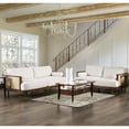 thumbnail image 6 of Furniture of America Indingham Modern Adult Fabric Cushioned Sofa, Beige and Walnut, 6 of 6