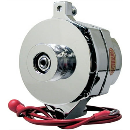 Ford Alternator Pulley - Powermaster 8-37140 Alternator; Ford Upgrade; 140 Amp; w/6 Groove Pulley; Chrome;