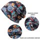 thumbnail image 3 of Gorro holgado para mujer, gorro para quimioterapia, babero elástico transpirable, gorro de doble uso, gorro estampado de flores, gorro holgado para dormir, bufanda infinita, 3 of 5