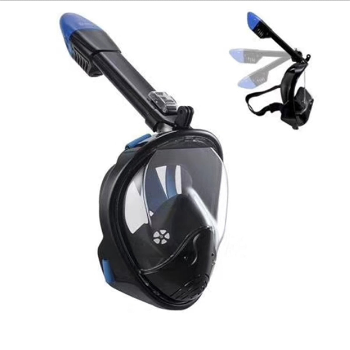 Vangogo Easy Snorkl S2 180° Full Face Snorkel Mask GoPro Mount Black/Blue X/XL 
