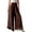 *Brown, variant on ClodeEU Women's High Waisted Wide Leg Chiffon Pants,Casual Flowy Loose Fit Trouser White,Womens Plus XL