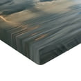 thumbnail image 2 of Ambesonne Rainbow Fitted Sheet, Rainbow Stormy Sky on Sea, Queen Size, Pale Grey Multicolor, 2 of 3