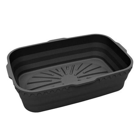 

Geruite Silicone Square Rectangle 8inch Air Fryer Backing Tray Foldable Easy to Clean Replacement of Paper liner Reusable Air Fryer Baking Tray for Steaming Oven Microwave Oven gaudily