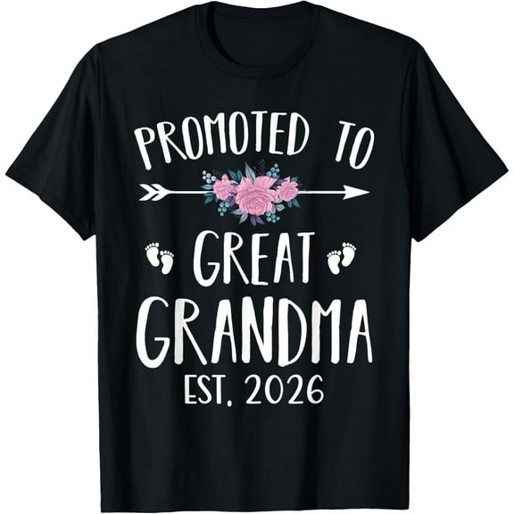 Playful Comfort Tee - Promoted To Great Grandma Est 2026 New Great Grandmother T-Shirt