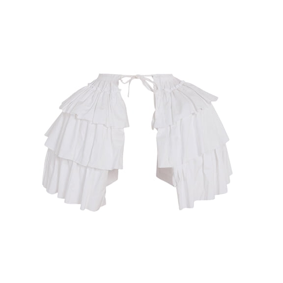 Women Victorian Bustles Hoop Skirt Petticoat Pannier Balsille Dress Underskirt Baroques Crinoline for Party White