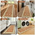 thumbnail image 4 of Findosom Washable Runner Rug 2'x6' Non-slip Kitchen Runner Rug, Vintage Paisley Runner Rugs Soft Distressed Carpet Boho Runner Rug for Hallway Bedroom Laundry Entryway,Orange, 4 of 9