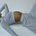 thumbnail image 4 of Conjuntos de pantalones de pierna ancha y top corto de manga larga, conjuntos de 2 piezas para mujer Conjuntos de pantalones de pierna ancha y top corto Trajes deportivos para mujer Calidad de primer nivel, 4 of 6