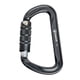 thumbnail image 2 of Mosquetón de seguridad resistente de 30 kN con llavero para equipo de rappel y escalada en roca. Negro, 2 of 6