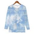 thumbnail image 7 of Endives Womens Long Sleeve Shirts Long Sleeve Crew Neck Shirts Gradient Color Basic Tee Soft Tops Blouse Womens T Shirts, 7 of 7