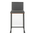 thumbnail image 6 of LumiSource Grey Mason Mara 26" Fixed-Height Counter Stool - Set of 2, 6 of 10