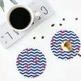 thumbnail image 4 of Picia Nautical Anchors Printed Leather Coasters for Drinks, 4" Drink Coasters Set of 4 for Tabletop Protection, Handmade Luxurious Home Décor and Housewarming Gift -Round Shape, 4 of 6