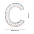 thumbnail image 4 of Miangastore 5pcs Creative Pearl Alphabet Patches Sewing Applique Iron On Craft Making Patch, 4 of 8
