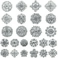 thumbnail image 1 of Uinagy 24Pcs Silver Party Rhinestone Brooches, 1 of 9