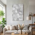 thumbnail image 3 of Canvas Wall Art, Silver Gray Leaves Framed Canvas Prints for Bedroom Dining Room, Vintage Abstract Branch Botanical Large Gallery Wrapped Wall Decor for Home Office, Gifts, 20"x24" Ship Next Day, 3 of 9