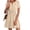 A01Beige, variant on Gamivast Spring Dresses for Women Fit and Flare V-Neck Mini Dress Short Sleeve Skater Dress Solid Navy Blue Seersucker for Daily Work Wear