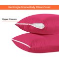 thumbnail image 4 of Body Pillow Cover, 100% Smooth Egyptian Cotton 600 TC, Luxurious, Breathable, Cooling Body Pillow Cover, Pack of 1 with Hidden Zipper Closure (Hot Pink Solid, 20x60 Inches ), 4 of 6