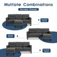 thumbnail image 6 of Convertible Sectional Sofa Couch, Modern L-Shaped Couch 3-Seat Sofa, Reversible Sectional, Gray, 6 of 6