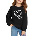 thumbnail image 3 of Lenpel Valentine's Day Sweatshirts for Children Crew Neck Long Sleeve Printed Casual Pullover Tops Toddler Spring Clothes, 3 of 3