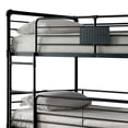 thumbnail image 3 of Industrial Style Full Triple Decker Bunk Bed with Ladder, Gray, 3 of 3