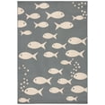 thumbnail image 2 of SAFAVIEH Courtyard Trena Fishes Indoor/Outdoor Area Rug, Dark Grey/Beige, 9' x 12', 2 of 6