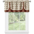 thumbnail image 3 of 3-Piece Window Kitchen Curtain Set with Double Layer Plaid Gingham Fabric, Tier Pair Panels and Cuff Tab Top Valance, Farmhouse Decor, Burgundy, 24" Panel Length, 3 of 6