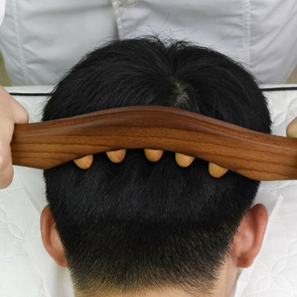Rodillo de Guasha de madera Manual 5 de cabeza de rejación muscur, tratamiento de muslo cuello piernas cintura shamjiam raspado guasha