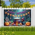 thumbnail image 6 of Decorative Design Happy Birthday Banner Halloween Theme Cat Pumpkin Party Backdrop for Halloween Celebration Kids Party Indoor Decoration, 6 of 7
